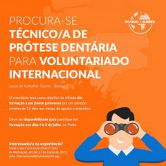 Imagem da notícia: Mundo a Sorrir procura t&eacute;cnico de pr&oacute;tese dent&aacute;ria